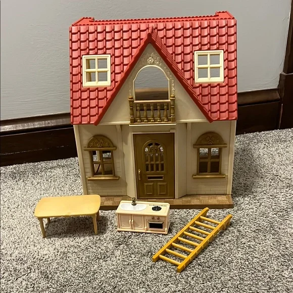 Calico Critter Sylvanian Families Red Roof Cottage Starter Home - Picture 1 of 11